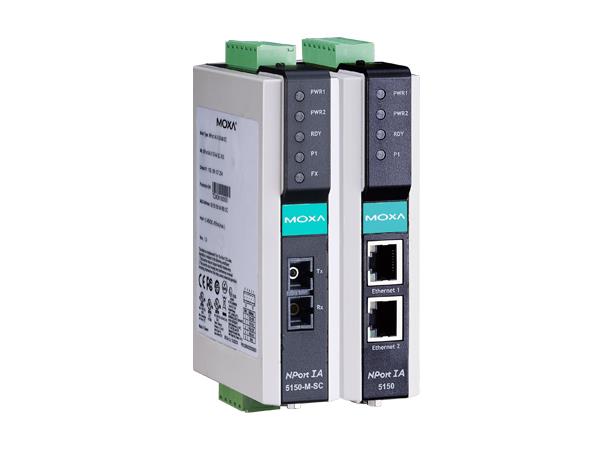 Moxa NPort IA-5150I 1-port RS-232/422/485, 2xLAN, 2KV isol. 